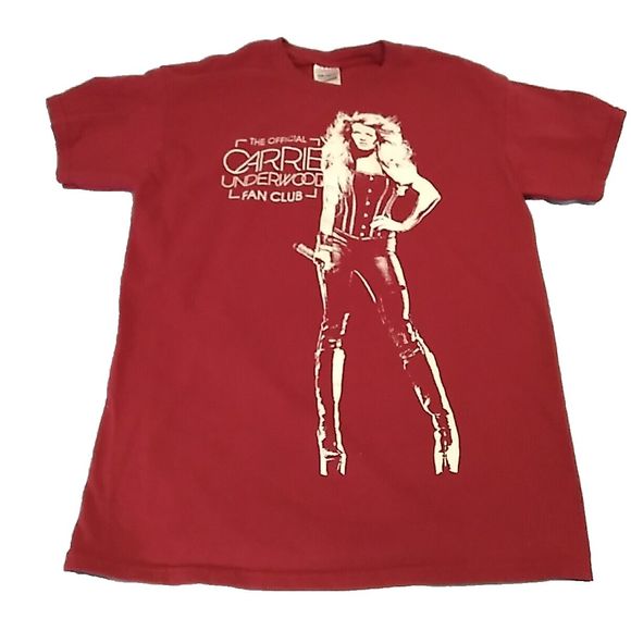 Carrie Underwood Official Fan Club Red T-Shirt Adult Medium Country Music - Picture 2 of 6